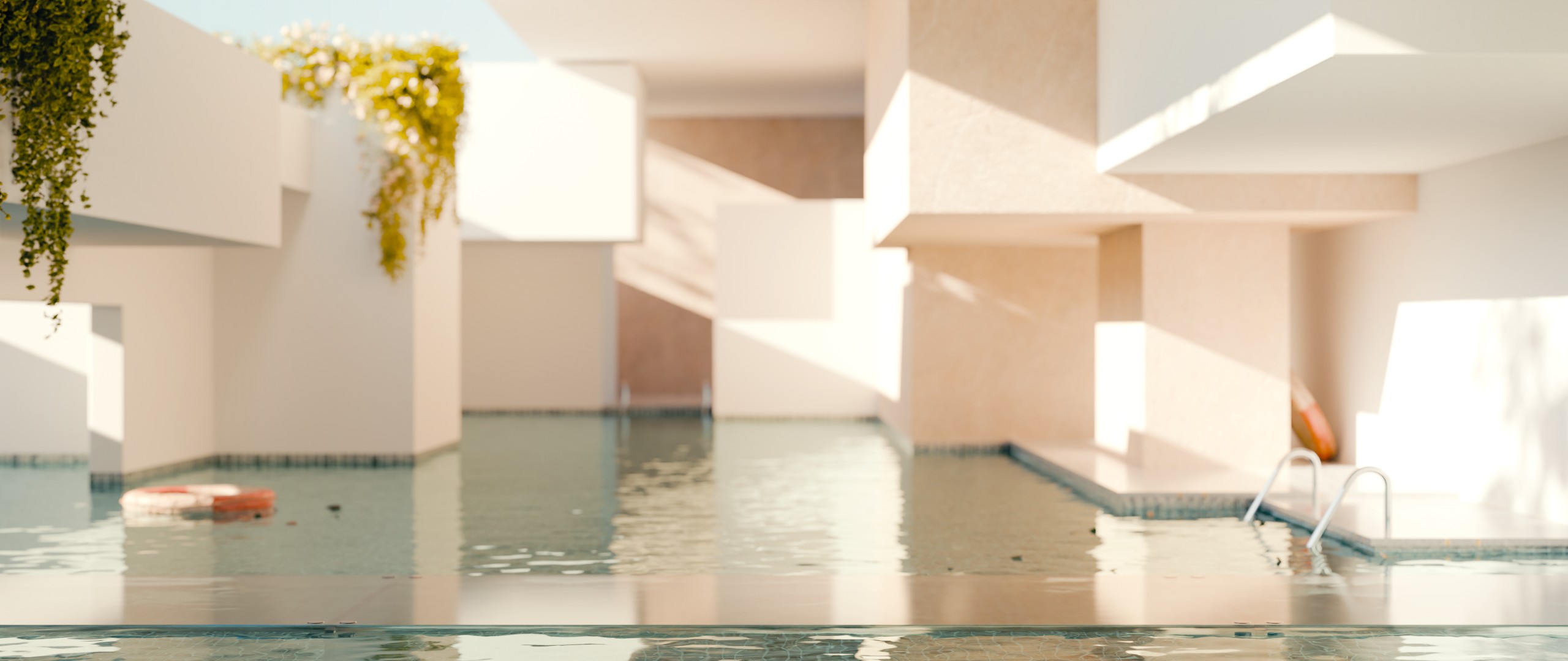 一张方块游泳池的照片